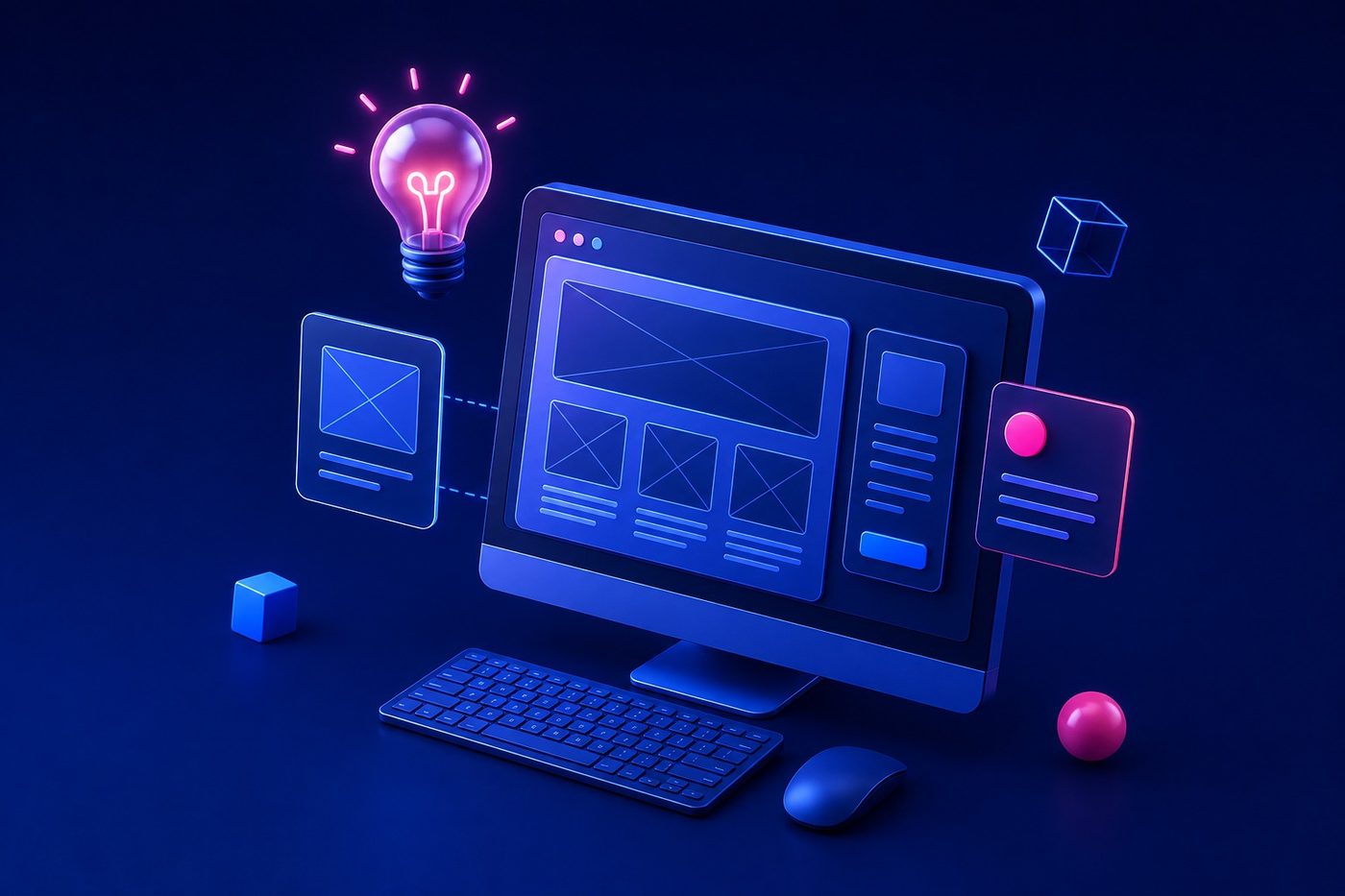 The wireframe before building a site